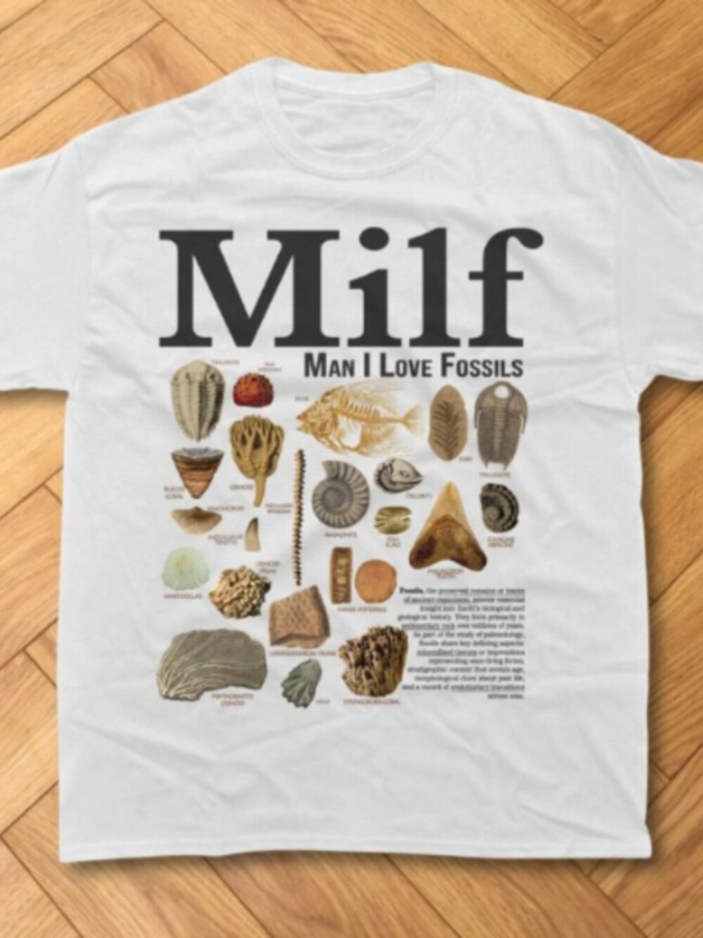 MILF Man I Love Fossils Science Graphic T-Shirt